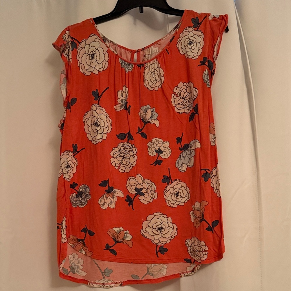 LOFT Red Floral Women's Blouse